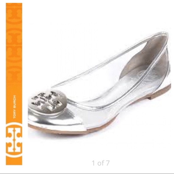 Tory Burch Shoes - 💕SALE💕 Tory Burch Reva Audrey Silver Clear Flats